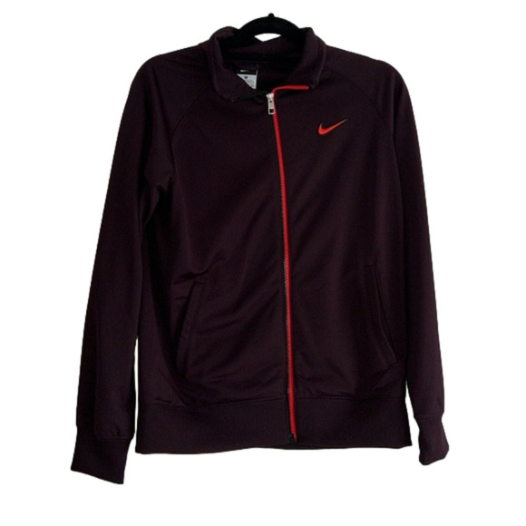 Nike Other - Maroon Nike Jacket size XL Youth black and orange detailing fits womens M/L